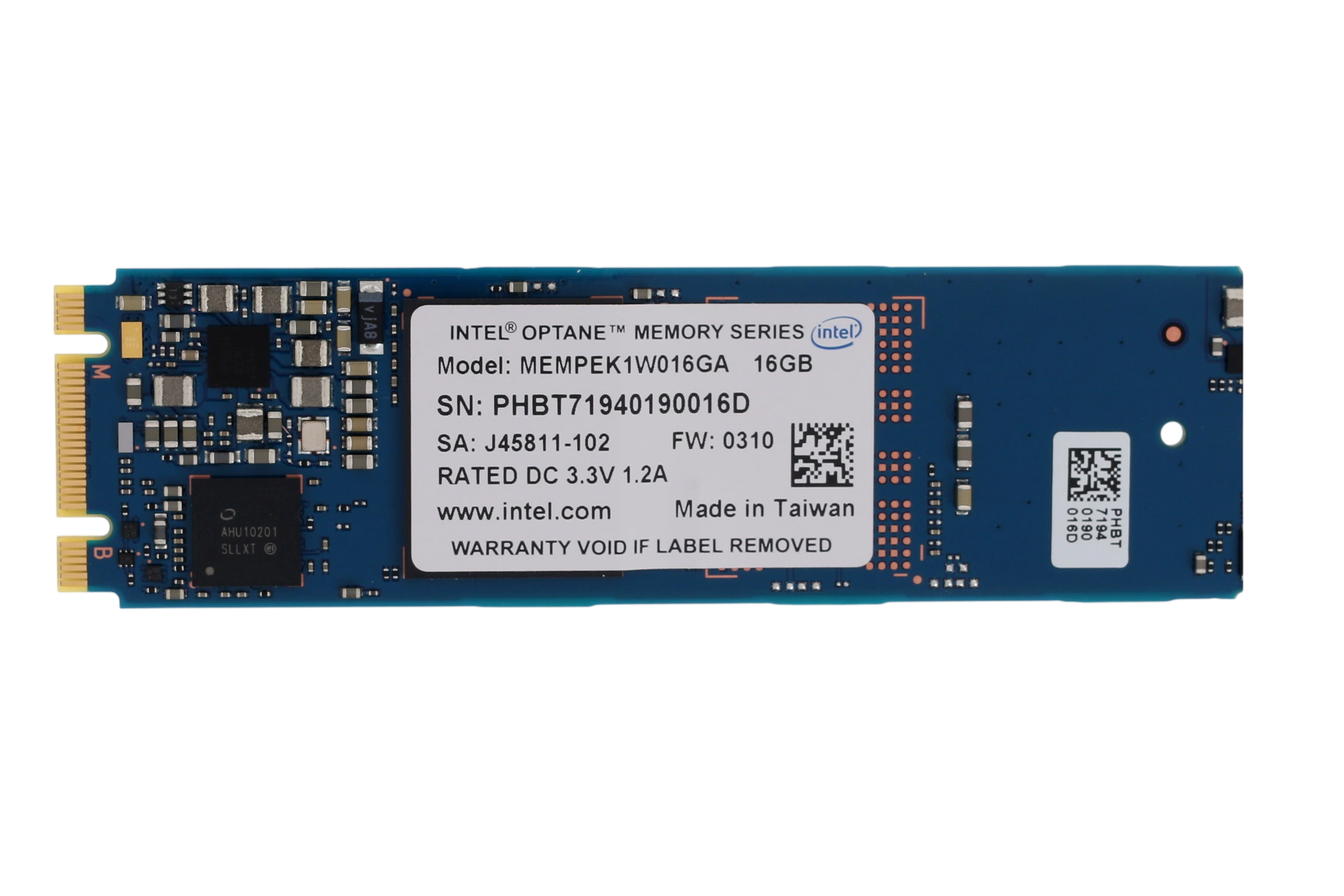 SSD M.2 NVME Intel Optane 16 ГБ